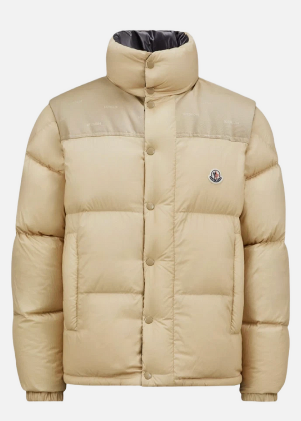 Moncler Verone 1 Monogram Reversible Beige Puffer Jacket