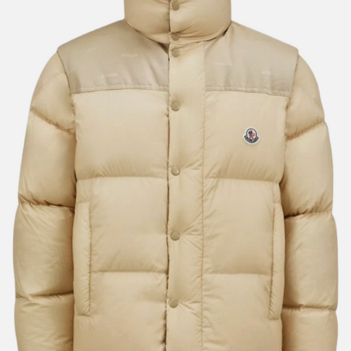 Moncler Verone 1 Monogram Reversible Beige Puffer Jacket