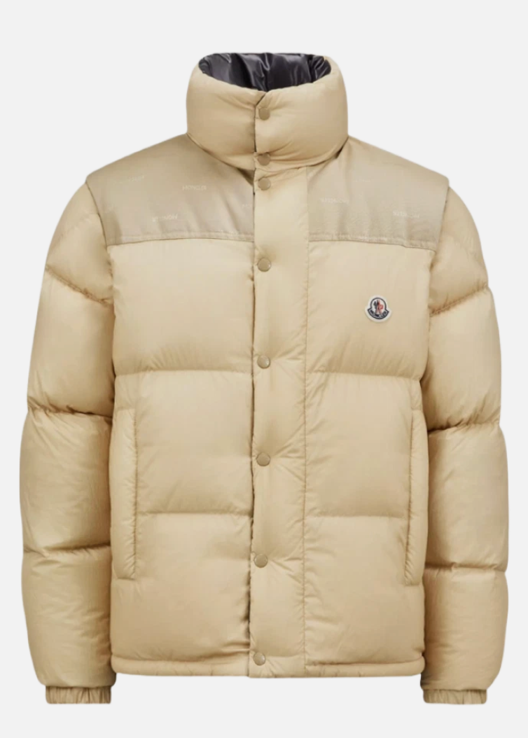 Moncler Verone 1 Monogram Reversible Beige Puffer Jacket