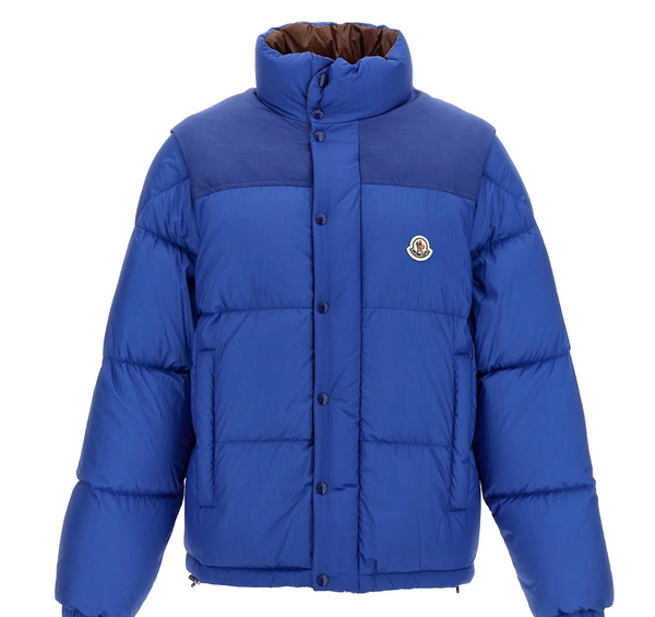 Moncler Verone 1 Reversible Monogram Blue Puffer Jacket