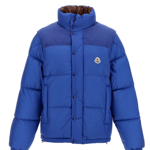 Moncler Verone 1 Reversible Monogram Blue Puffer Jacket