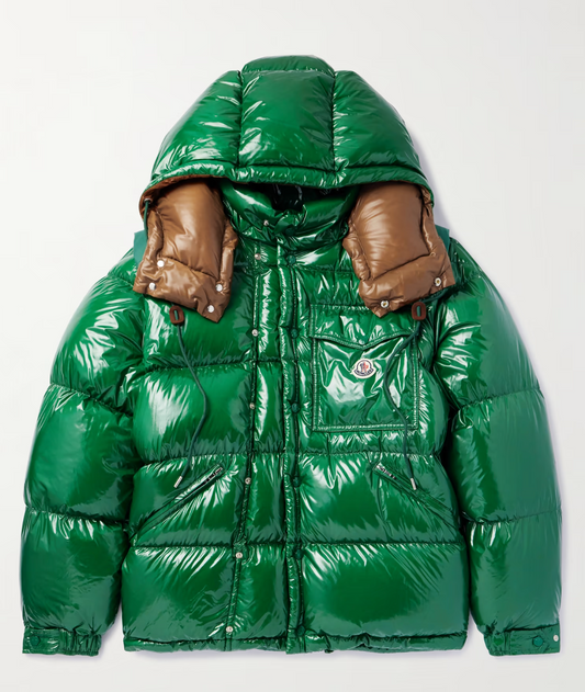 Moncler Karakorum Ripstop Convertible Down Jacket Green Size 6