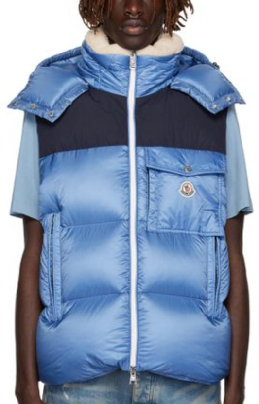 Moncler Oust Gilet Vest Jacket Blue Size 6