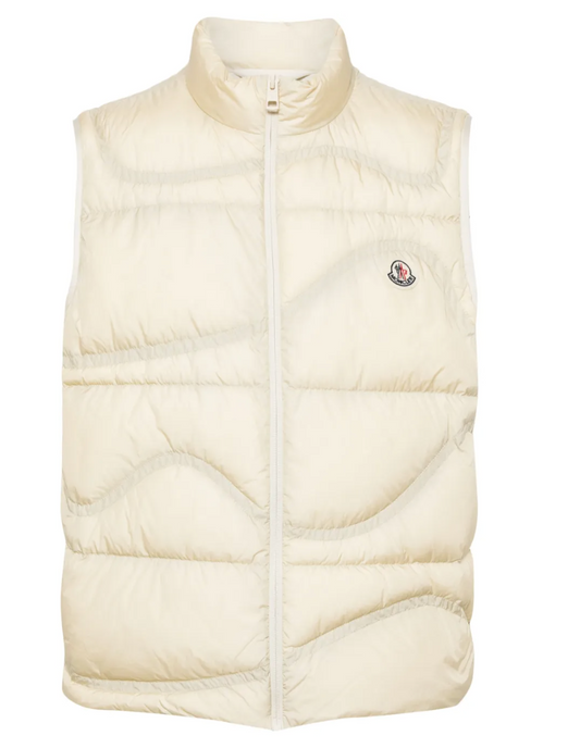 Moncler Beidaihe Padded Gilet Vest Jacket Tan Size 4