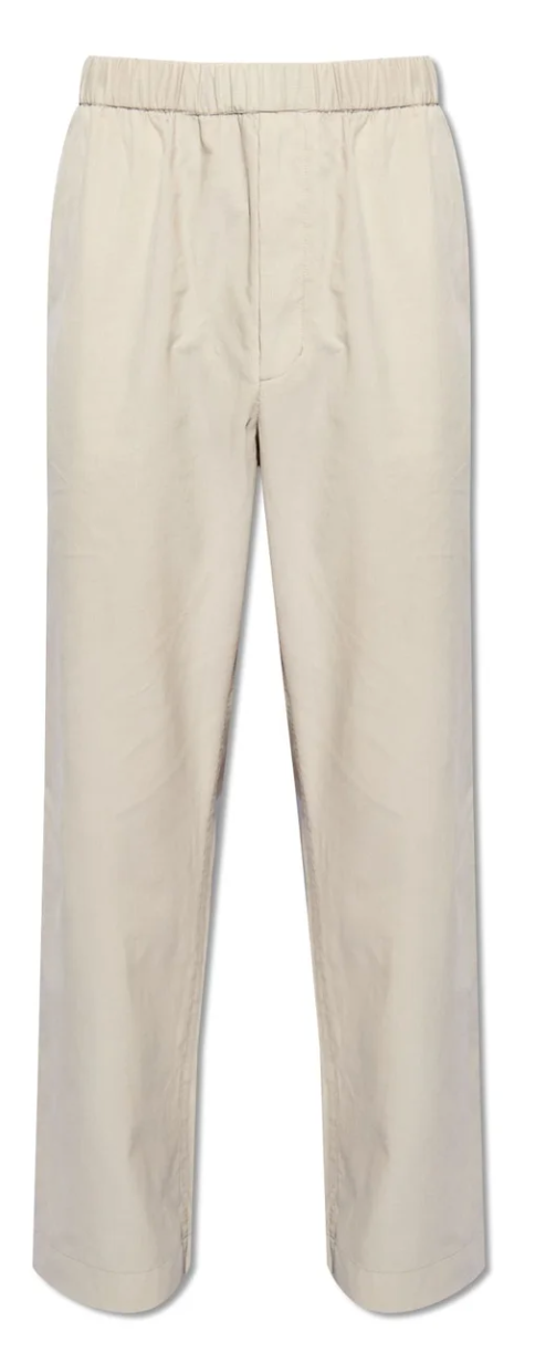 Moncler Elasticated-Waist Corduroy Trousers White Size 50