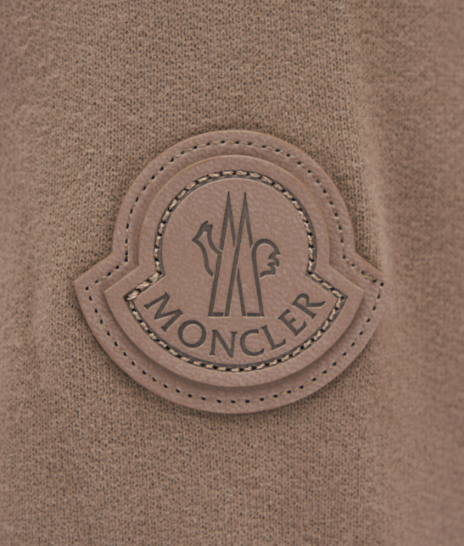 Moncler Felpa Con Cappuccio / Moncler Brown Cotton Logo Hoodie Size Large
