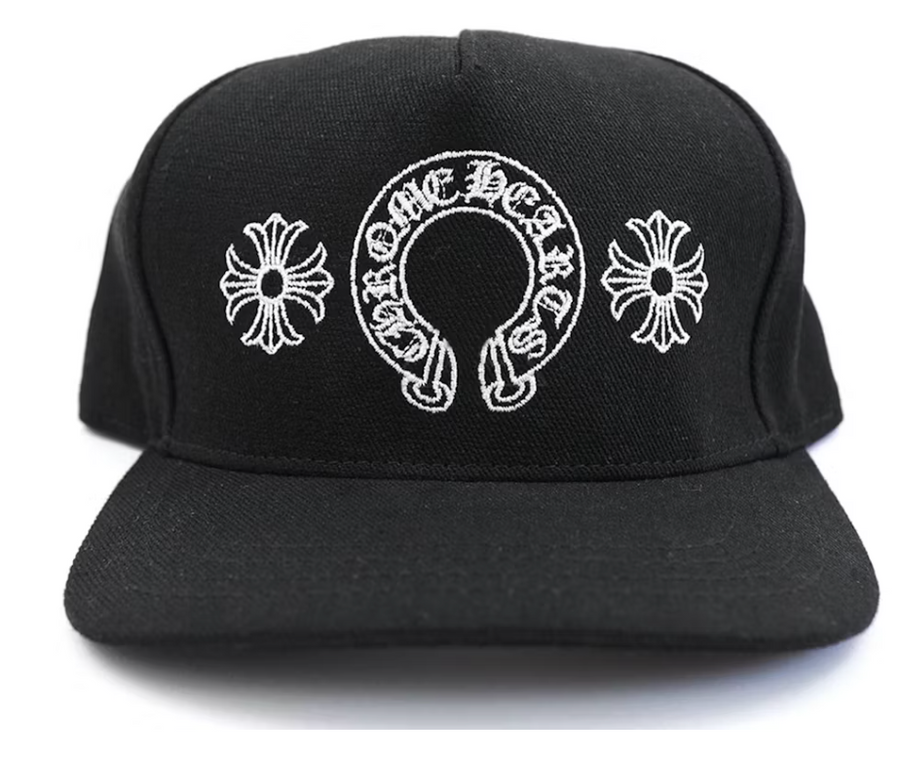 Chrome Hearts Horseshoe Denim Baseball Hat Black
