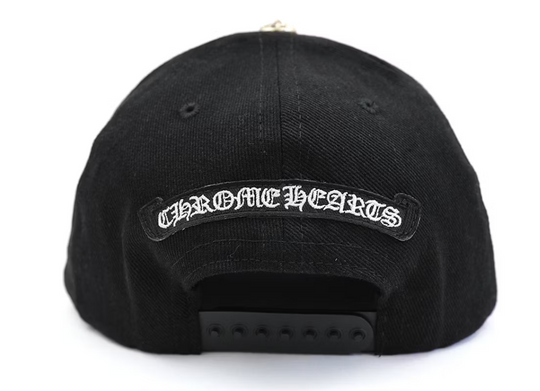 Chrome Hearts Horseshoe Denim Baseball Hat Black
