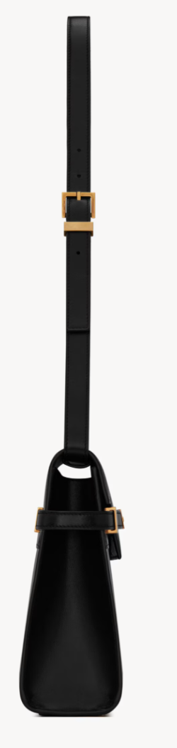 Yves Saint Laurent  Smooth Calfskin Manhattan Shoulder Bag Black YSL