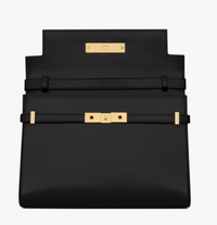 Yves Saint Laurent  Smooth Calfskin Manhattan Shoulder Bag Black YSL