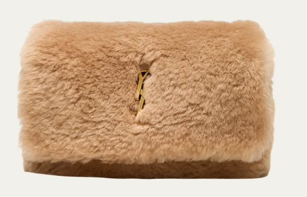 Yves Saint Laurent Kate Small YSL Crossbody Bag in Shearling