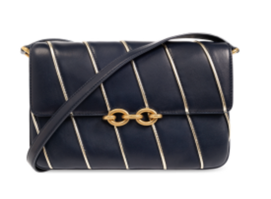 Yves Saint Laurent Deep Marine Blue ‘Le Maillon’ Shoulder Bag YSL