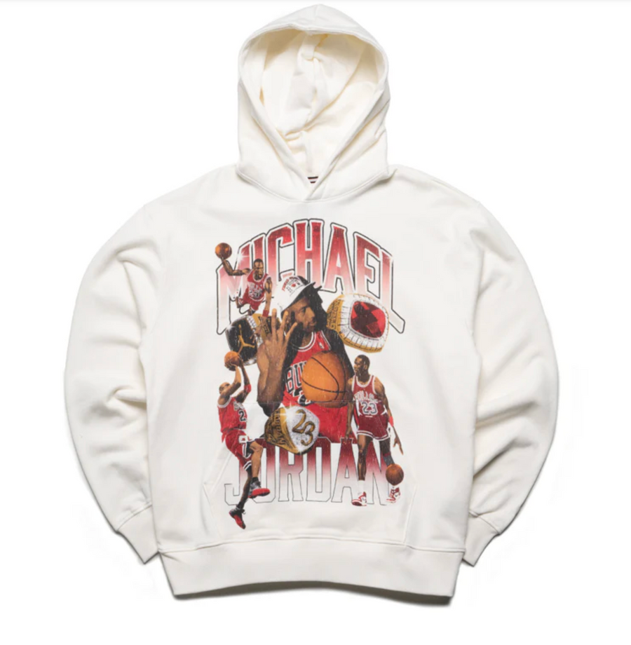 Jordan Flight Fleece Graphic Pullover Hoodie Sail Size Large