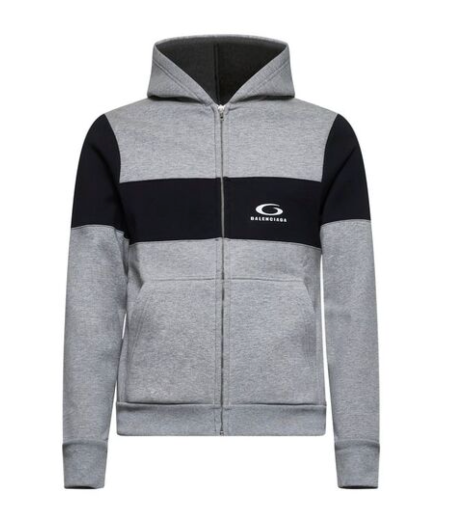 Balenciaga Heather Grey Zip Up Size XL