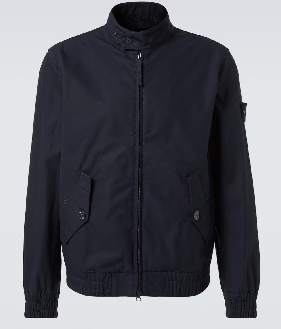 Stone Island Capospalla 'Black'Ghost Compass Cotton Bomber Jacket Size Large