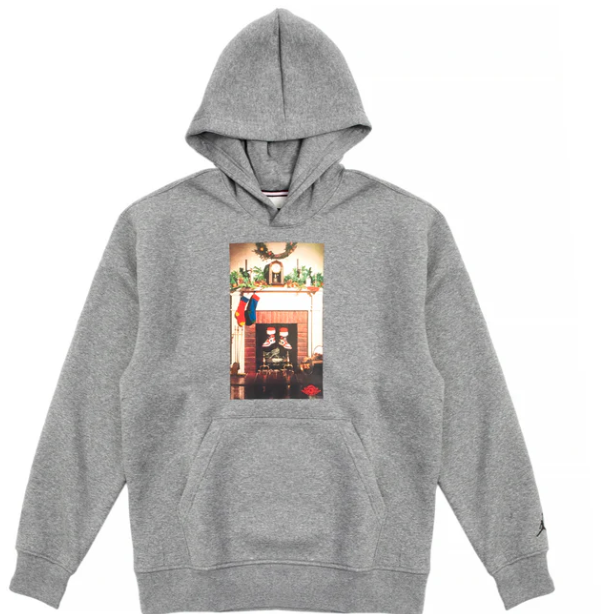 Brand New Air Jordan Mens Jumpman Chimney Hoodie Grey Size Large