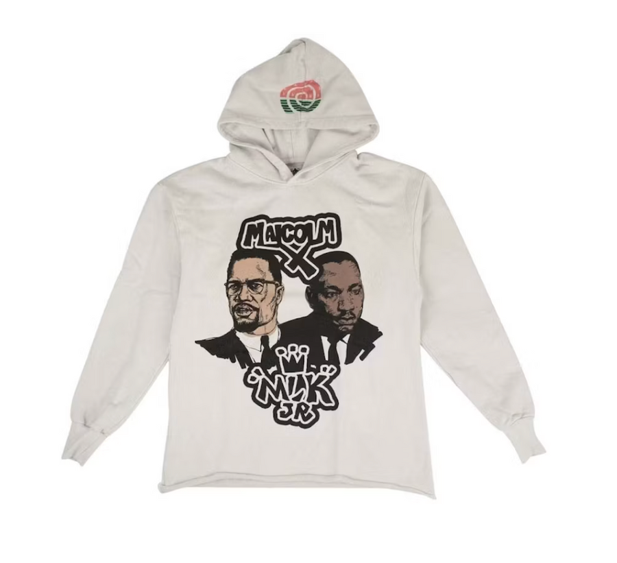 Barriers MLK x Malcolm X Grey Pullover Hoodie Size XXL