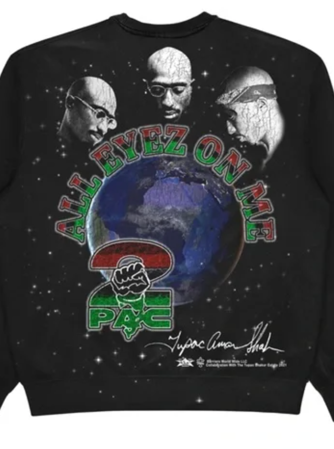 Barriers x 2Pac Crewneck 'Black' All Eyes On Me Crewneck Size Small