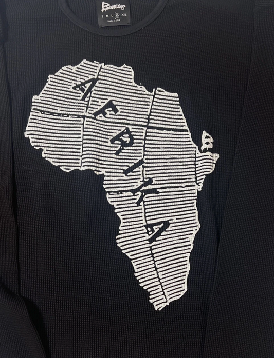 Barriers Afrika Amerika Thermal Long Sleeve Shirt 'Black' Size Large