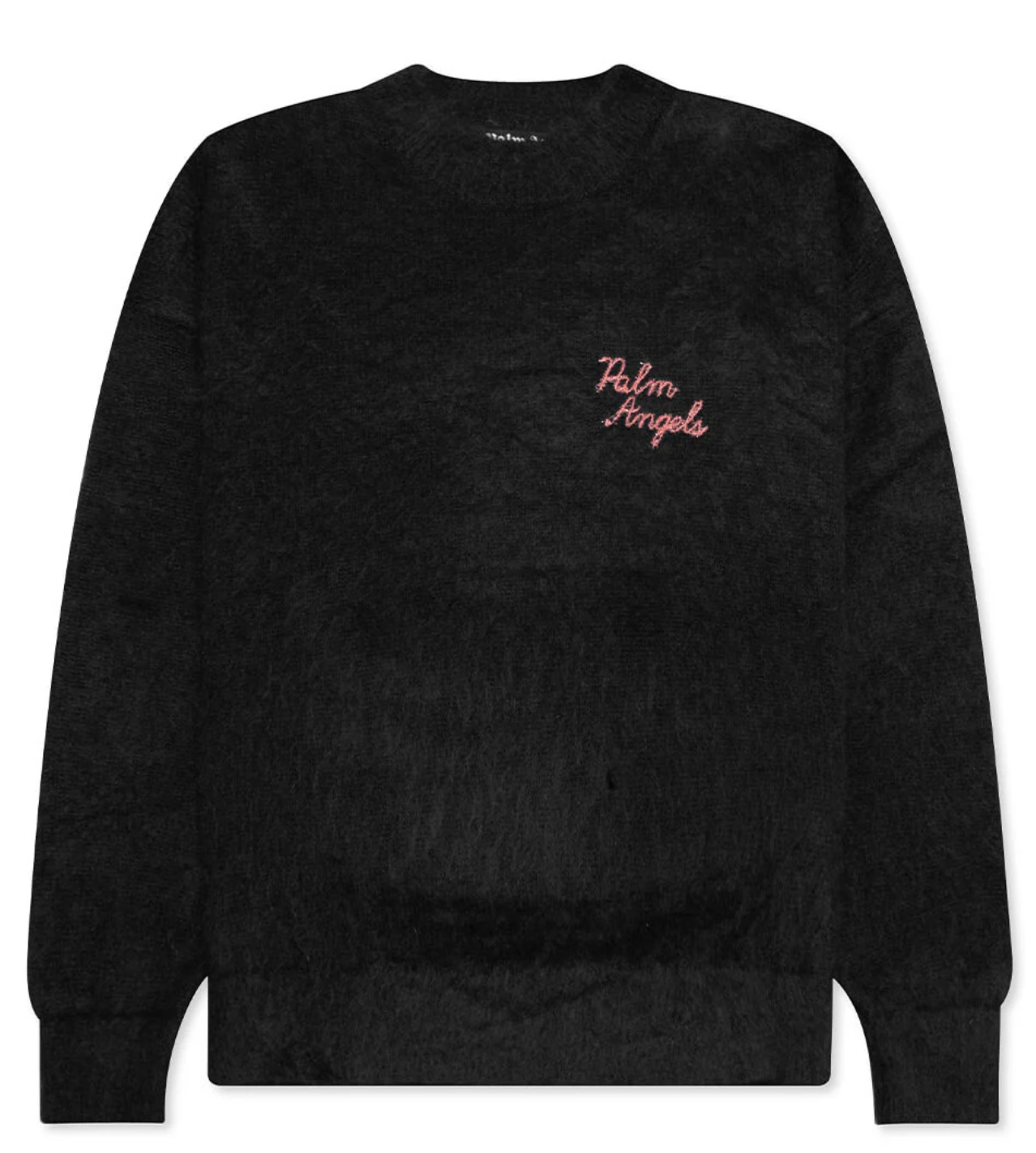 Palm Angels Sweater Intarsia Black Fuschia Size XL