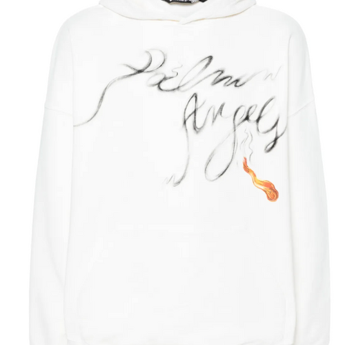 Palm Angels Foggy PA Hoody Off White Black Size XL