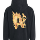 Palm Angels Back Burning Monogram Hoody Black/Gold Size XL