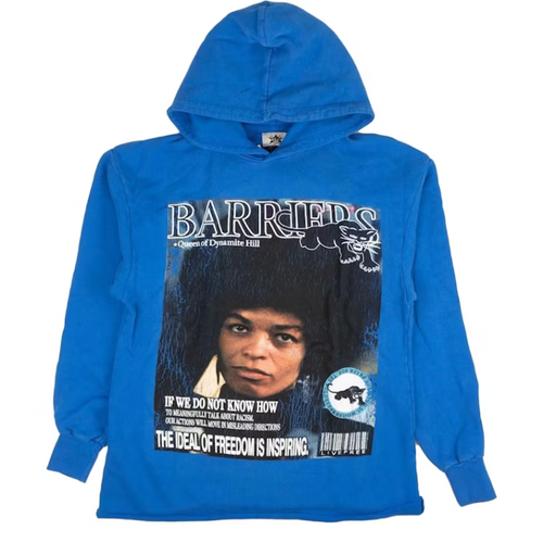 Barriers Angela Davis Hoodie Blue Size Medium