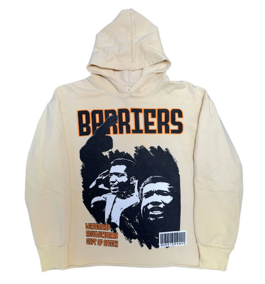 Barriers Fred Hampton Pullover Hoodie Cream Size Medium