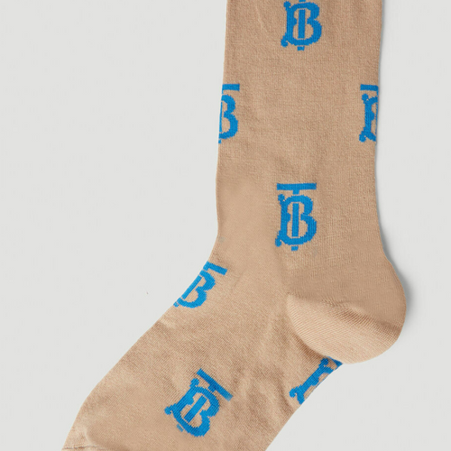 Burberry - TB Logo Socks in Brown