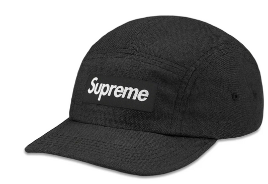 Supreme Linen Camp Cap 'Black' Hat