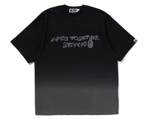 BAPE Ape Together Strong Gradation Tee (FW23) Black/Grey Size Medium