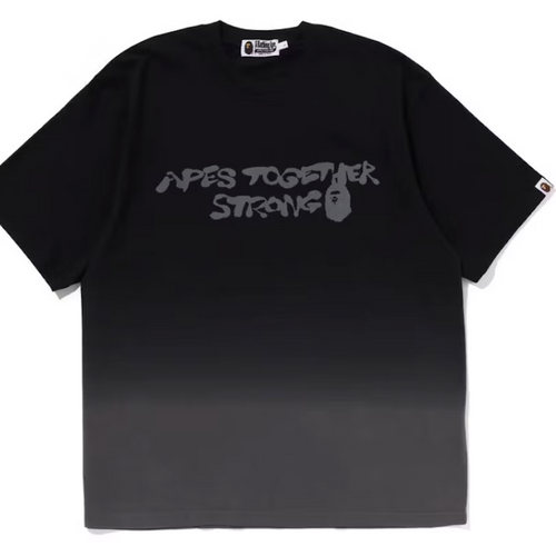 BAPE Ape Together Strong Gradation Tee (FW23) Black/Grey Size Medium