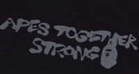 BAPE Ape Together Strong Gradation Tee (FW23) Black/Grey Size Medium