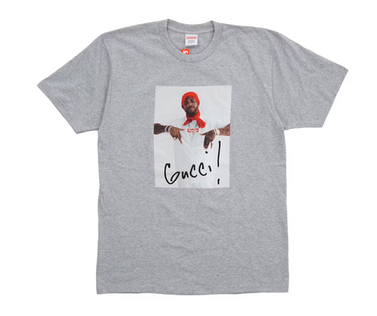 Supreme x Gucci Mane T-Shirt Mens Grey Size Small