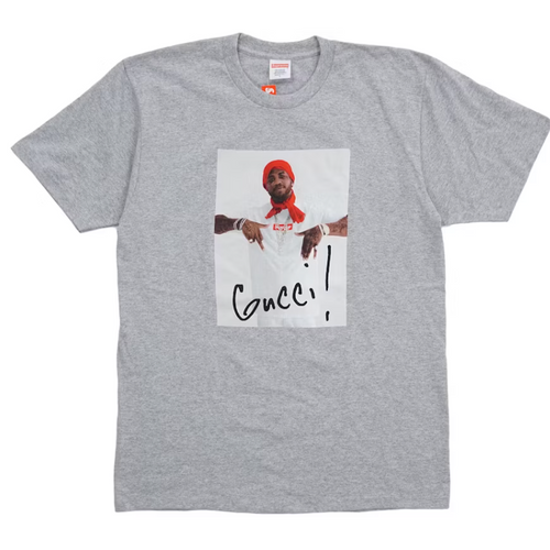 Supreme x Gucci Mane T-Shirt Mens Grey Size Small