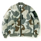 A Bathing Ape BAPE Splinter Camo Light Bomber Jacket Beige Size Small Mens
