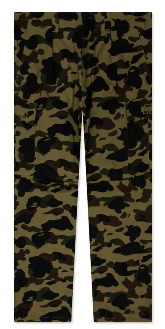 A Bathing Ape BAPE 1st Camo Green 6 Pocket Pants Size Small Mens