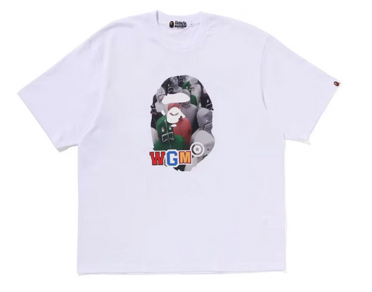 A Bathing Ape BAPE Shark Seijin Photo Print Relaxed Fit Tee White Size Medium Mens