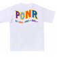 A Bathing Ape BAPE Colors Shark PONR Tee White Size Medium
