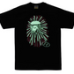 A Bathing Ape BAPE Ape Head Firework I Tee Black/Pink Size Medium Mens GLOW IN THE DARK!
