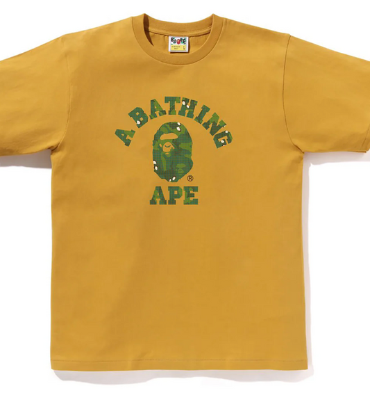 A Bathing Ape BAPE Mens T-Shirt Bitmap College Tee Size Medium