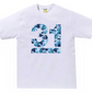 BAPE A Bathing Ape 31st Anniversary ABC Camo Tee White/Blue Size Medium Mens
