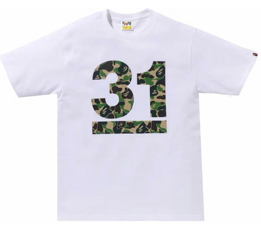 BAPE A Bathing Ape 31st Anniversary ABC Camo Tee White/Green Size Medium Mens
