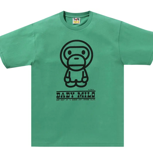 BAPE Classic Baby Milo Tee 'Green' Size Medium