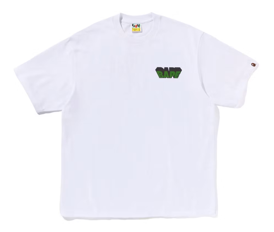 BAPE Graffiti BAPE Logo Relaxed Fit Tee White Size Small