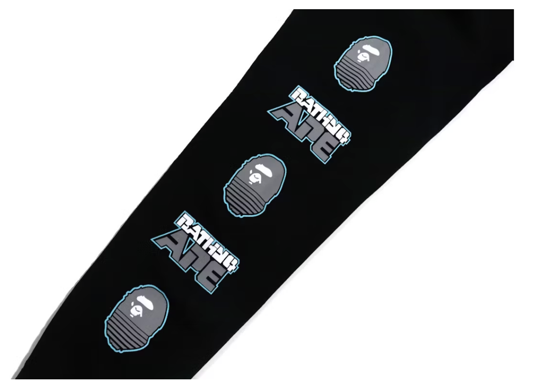 BAPE Bottoms Graphic #1 Sweatpants Black Size Small Mens