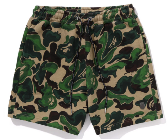 BAPE Green Art Camo Sweatshorts Size Small