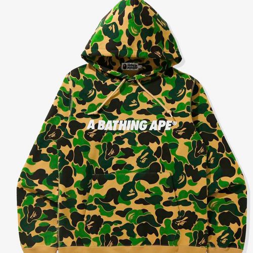 BAPE ABC Green Camo Pullover Hoodie Size Large Mens