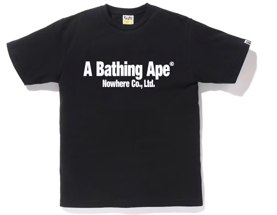 BAPE Handle With Care Tee Black Nowhere Co., Ltd. Size Medium Mens