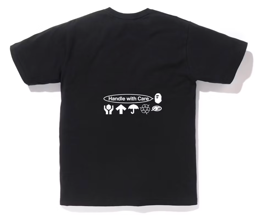 BAPE Handle With Care Tee Black Nowhere Co., Ltd. Size Medium Mens